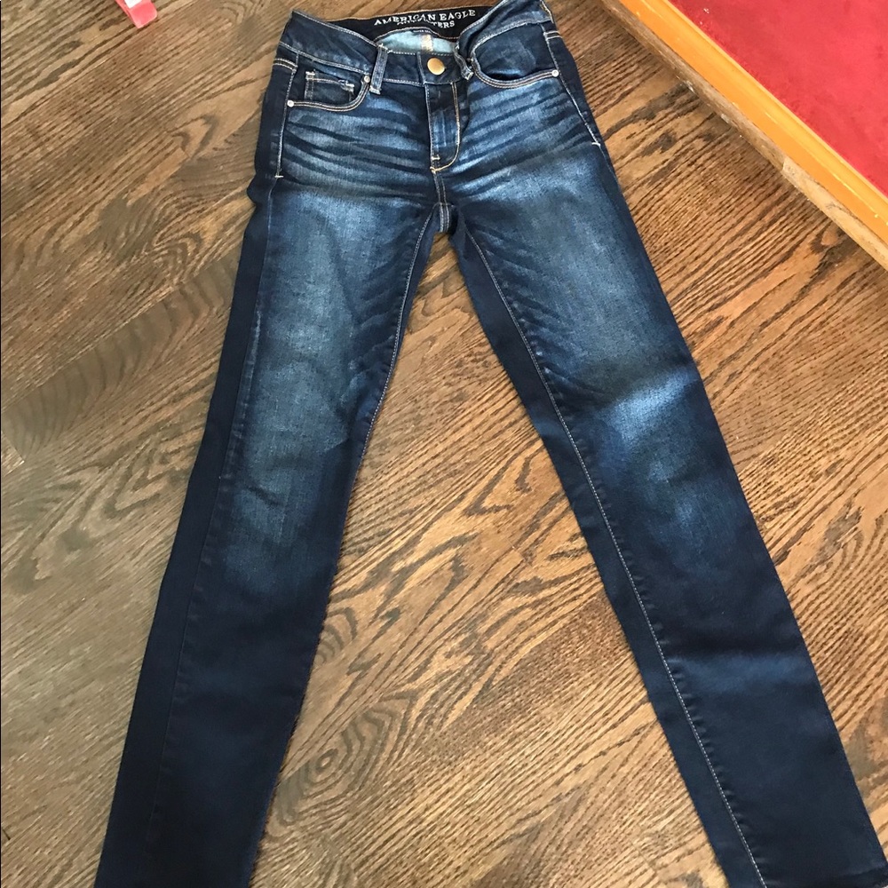 AE darker “skinny fit super stretch” jeans